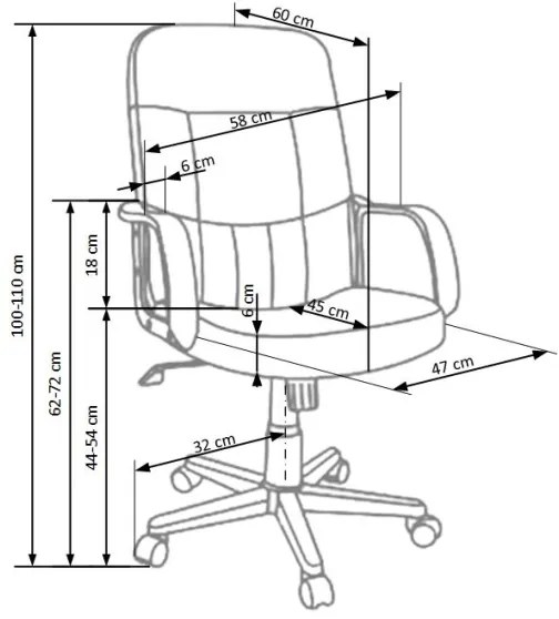 Kancelárska stolička ZIRUQ hnedá