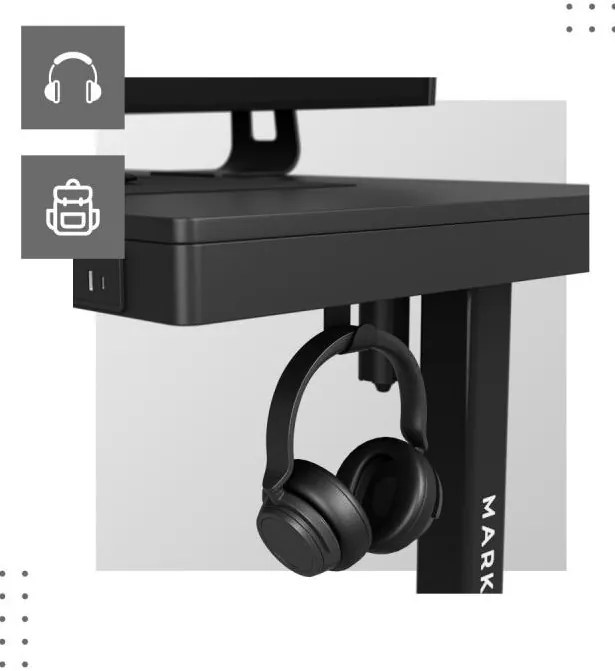 Elektricky nastaviteľný PC stolík Legend 8.2 (čierna). Akcia -20%. Vlastná spoľahlivá doprava až k Vám domov. 1087591