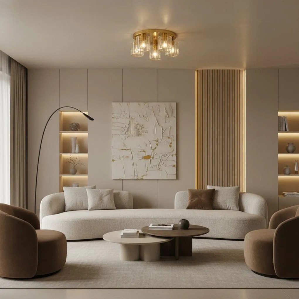 Toolight Toolight, stropné svietidlo 5xE27, EBT024-5C, zlatá, OSW-01224