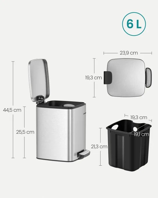 Odpadkový kôš 6L LTB590E02