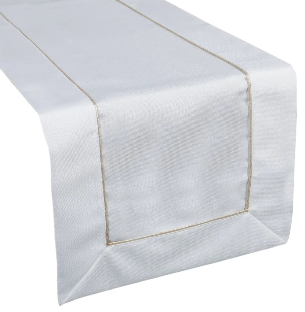 BEHÚŇ NA STÔL KARIN 40X140 CM BIELY