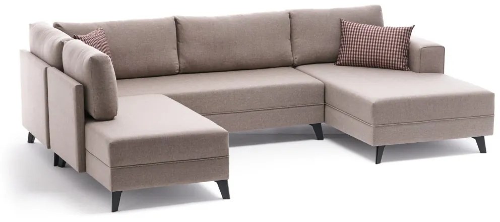 Rohová rozkladacia pohovka Eris krémová