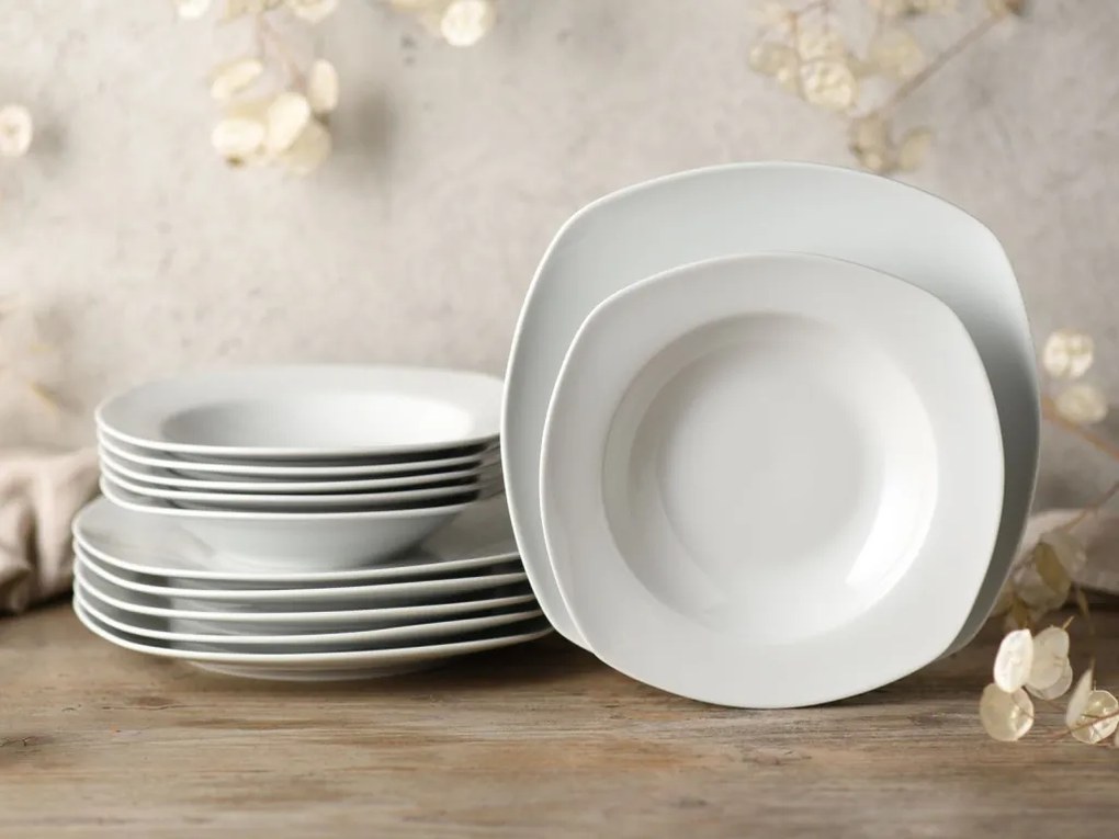 Jedálenský servis (12 dielov) Amelie, biely