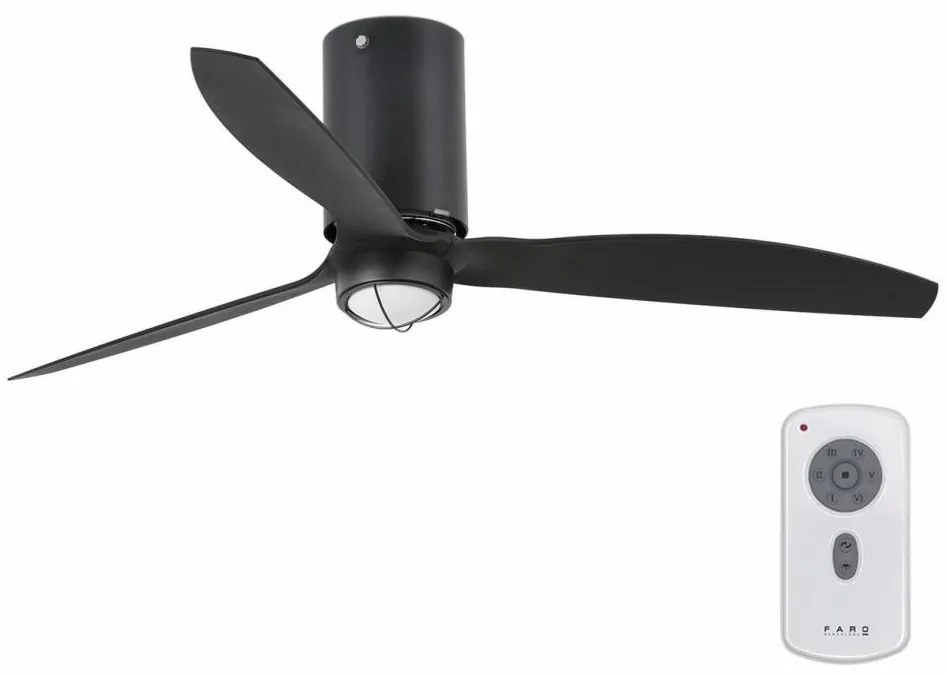 FARO Barcelona FARO 32043WP-10 - LED Stropný ventilátor MINI TUBE FAN LED/16W/230V čierna + DO FA32043WP-10