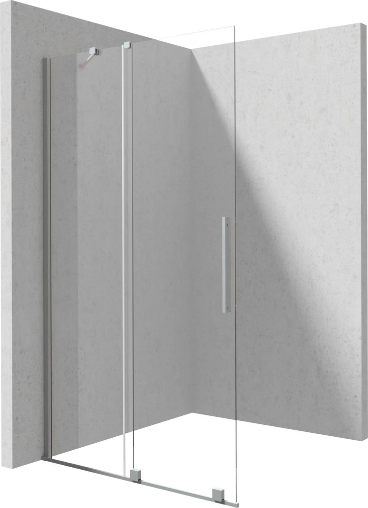 Deante Sprchová zastena Walk-in Prizma, posuvná - KTJ F30R 100 cm, oceľ kartáčovaná - bez vaničky