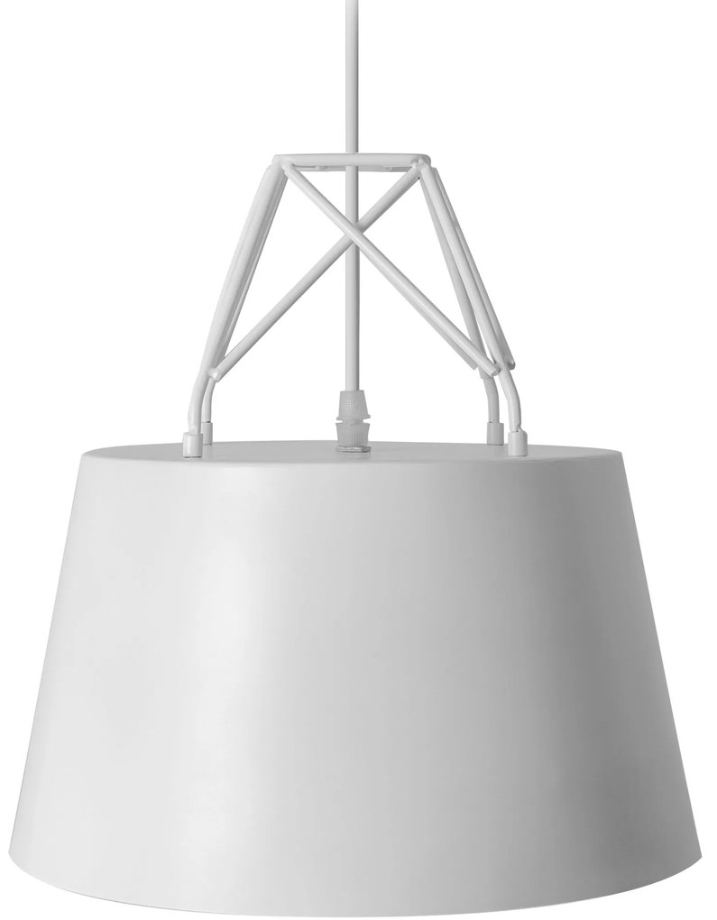 Toolight Toolight, závesná kovová stropná lampa 1xE27 APP423-1CP, biela, OSW-00553