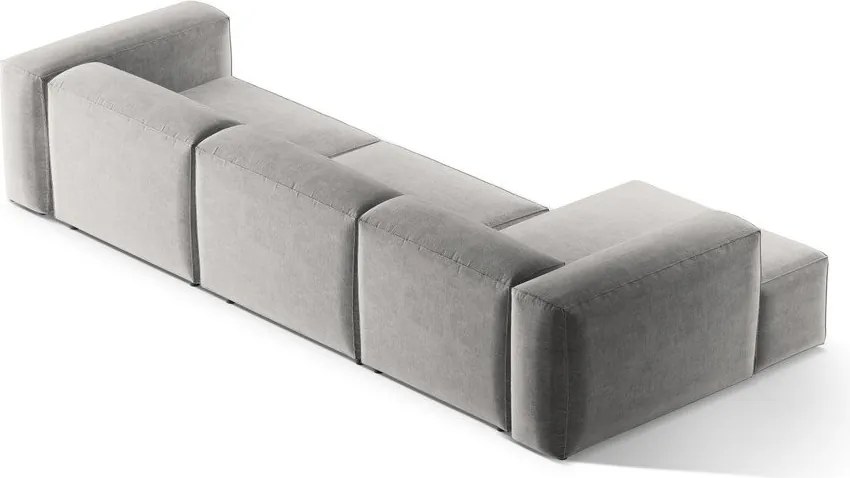 Svetlosivá rohová pohovka (ľavý roh/s leňoškou) Bergamo – Cosmopolitan Design