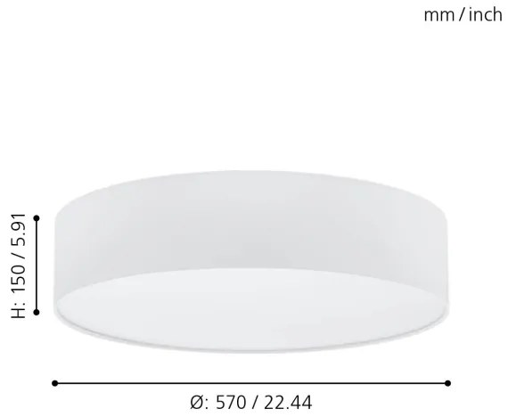 Eglo 97611 - Stropné svietidlo PASTERI 3xE27/25W/230V 57 cm