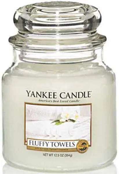 Yankee candle FLUFFY TOWELS STREDNÁ SVIEČKA 1205377E