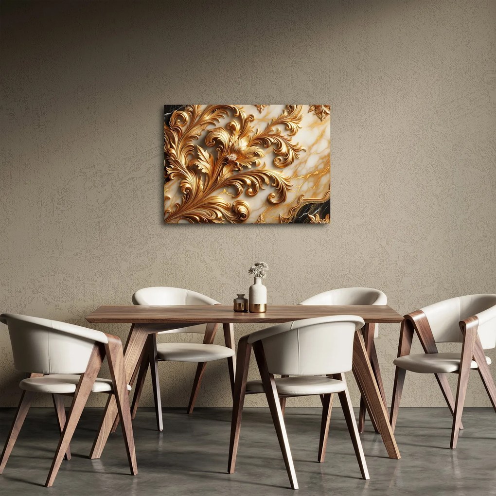 Obraz - Mramor so zlatom (70x50 cm)