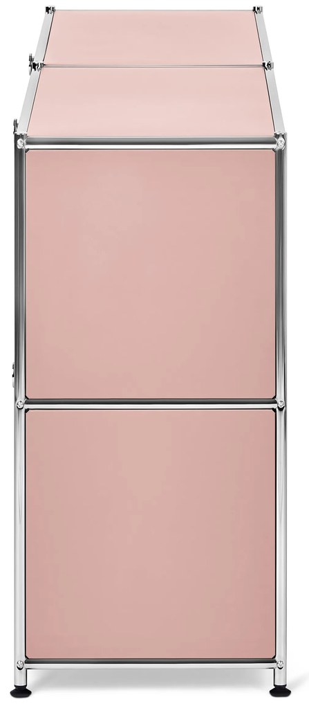 Kovová odkladacia skrinka »CN3« so 4 výklopnými priečinkami, staroružová