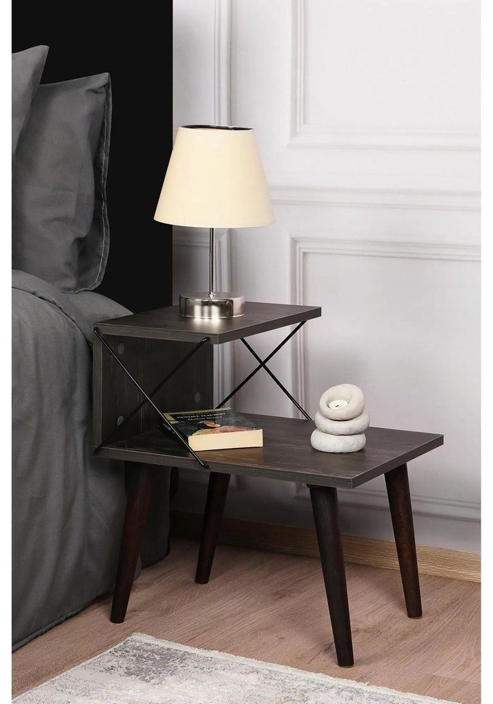 Nočný stôl Cross - Dark Brown
