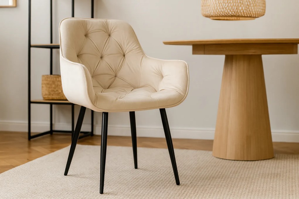 GARDEN LINE Zamatové kreslo GardenLine Farba: bežová