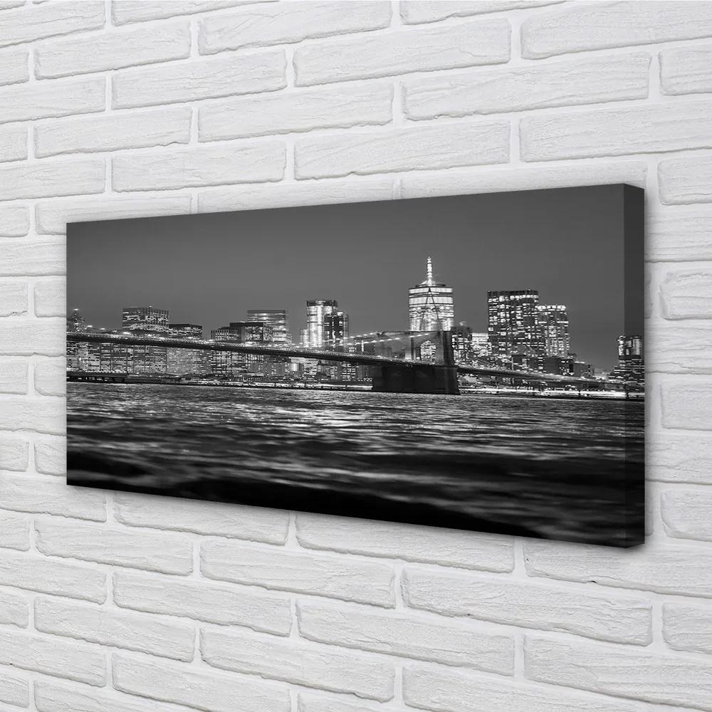 Obraz na plátne Bridge river panorama 100x50 cm