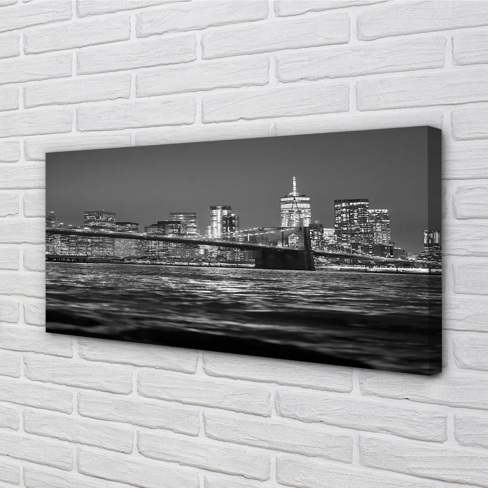 Obraz na plátne Bridge river panorama 120x60 cm