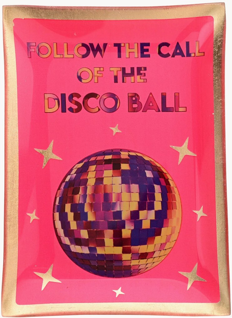 Sklenený tanier Disco