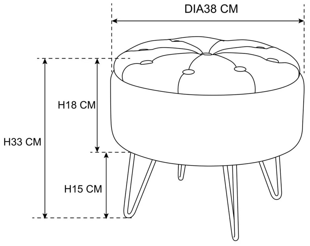 Taburet ROCA zamat sivý