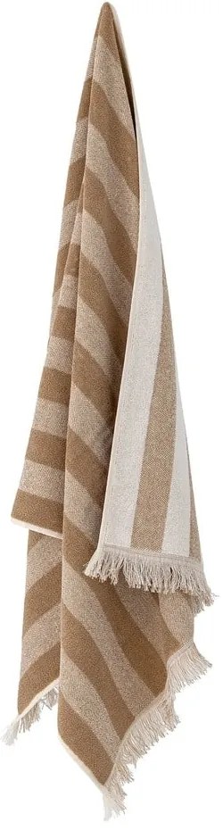 Hnedo–béžový bavlnený uterák 50x100 cm Elaia – Bloomingville