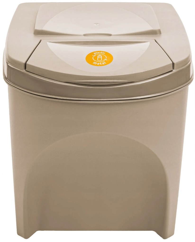 Prosperplast SORTIBOX ECO WOOD Sada 4 odpadkových košov 4x25l, naturo IKWB25S4W