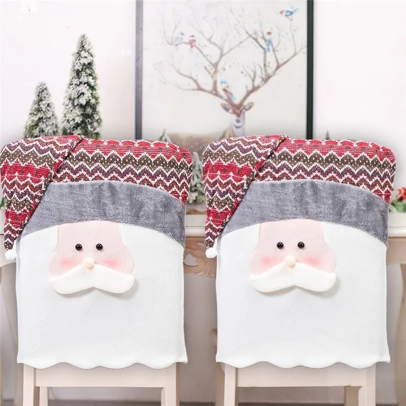 Sada 2 ks potahů na židle Merry Christmas Santa vícebarevná