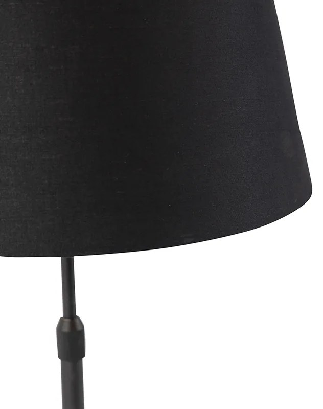 Stolná lampa čierna s tienidlom čiernym so zlatom 35 cm - Parte