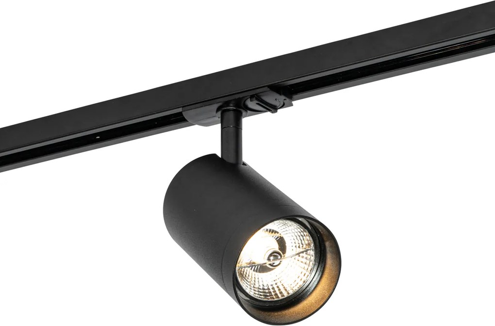Moderné čierne bodové svetlo pre 1-fázový koľajnicový systém 70 mm - Iconic Jeana Luxe