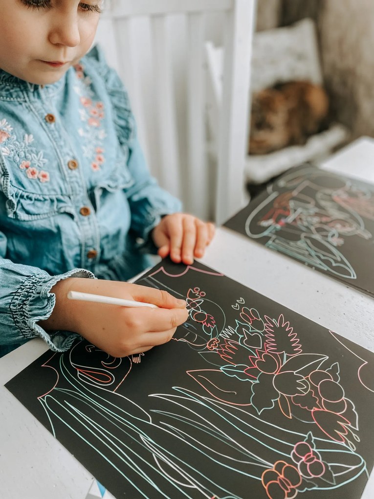 Atelier Maxi - vyškrabovacie obrázky kone a jednorožce