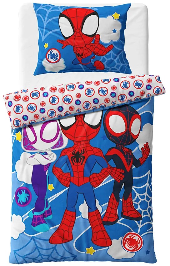 Mikroplyšové obliečky Spidey Úžasní Priatelia 140x200/70x90 cm