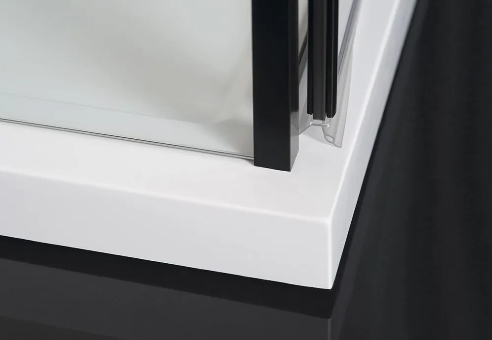 Polysan Polysan, ZOOM LINE BLACK štvorcová sprchová zástena 900x900mm, číre sklo, ZL5415B