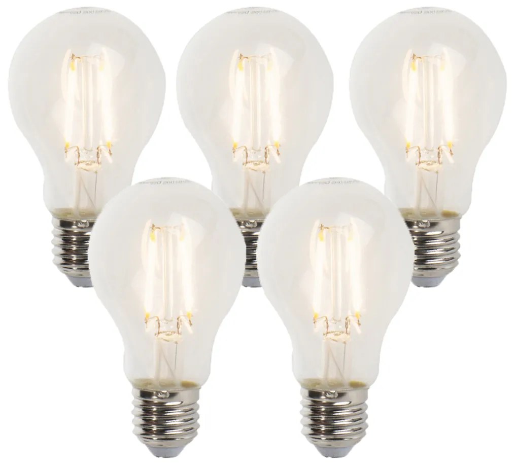Sada 5 stmievateľných LED žiaroviek E27 A60 5W 470lm 2700K