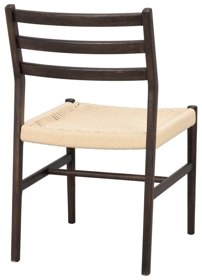 Jedálenská stolička v tmavohnedo-prírodnej farbe v súprave 2 ks Harlan – Rowico