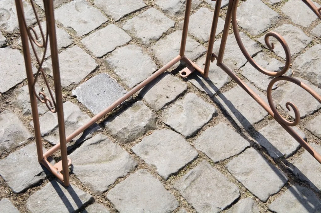 Oblúk na ruže Mel s bránkou - Hnedá antik