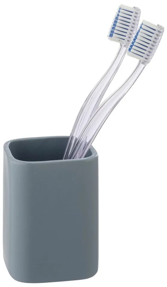 Modrý keramický téglik na zubné kefky Hexa - Wenko