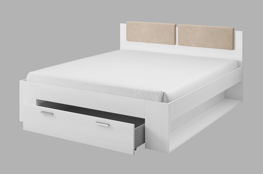Manželská posteľ 160 cm Afrodita Typ 51 (s úl. priestorom) (biely popol) . Vlastná spoľahlivá doprava až k Vám domov. 1030974