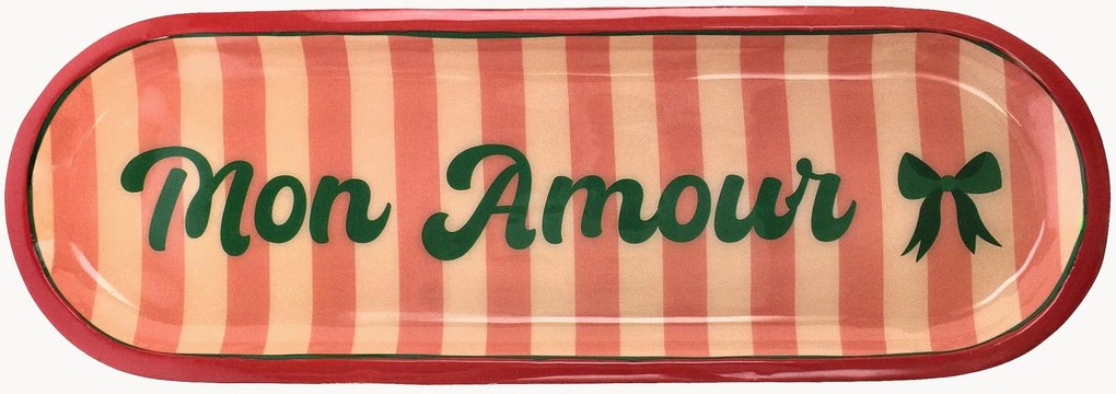 Servírovací tanier's podstavcom z mangového dreva Mon Amour
