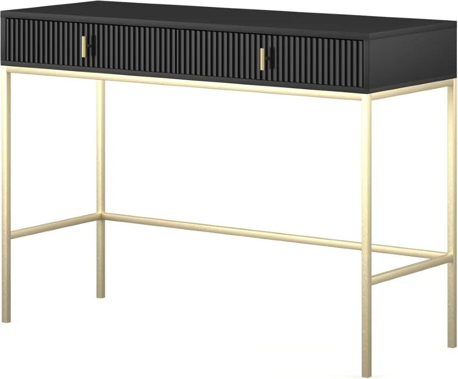Toaletní stolek Maggiore 104 cm černý/zlatý