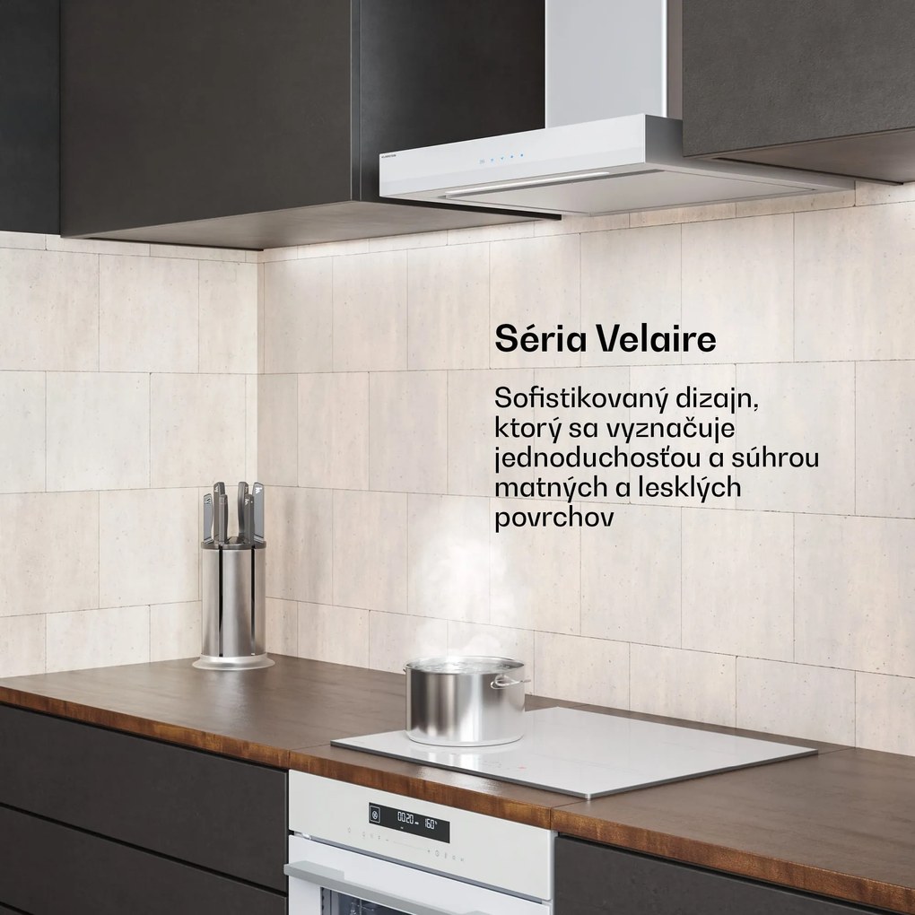 Klarstein Velaire odsávač pár | Elegantný, minimalistický, výkonný | Trieda A++ | 600 m³/h | 60 cm