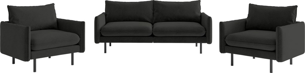 XXXLutz SEDACIA ZOSTAVA, textil, tmavosivá Livetastic - Online Only obývacie izby - 001968008104
