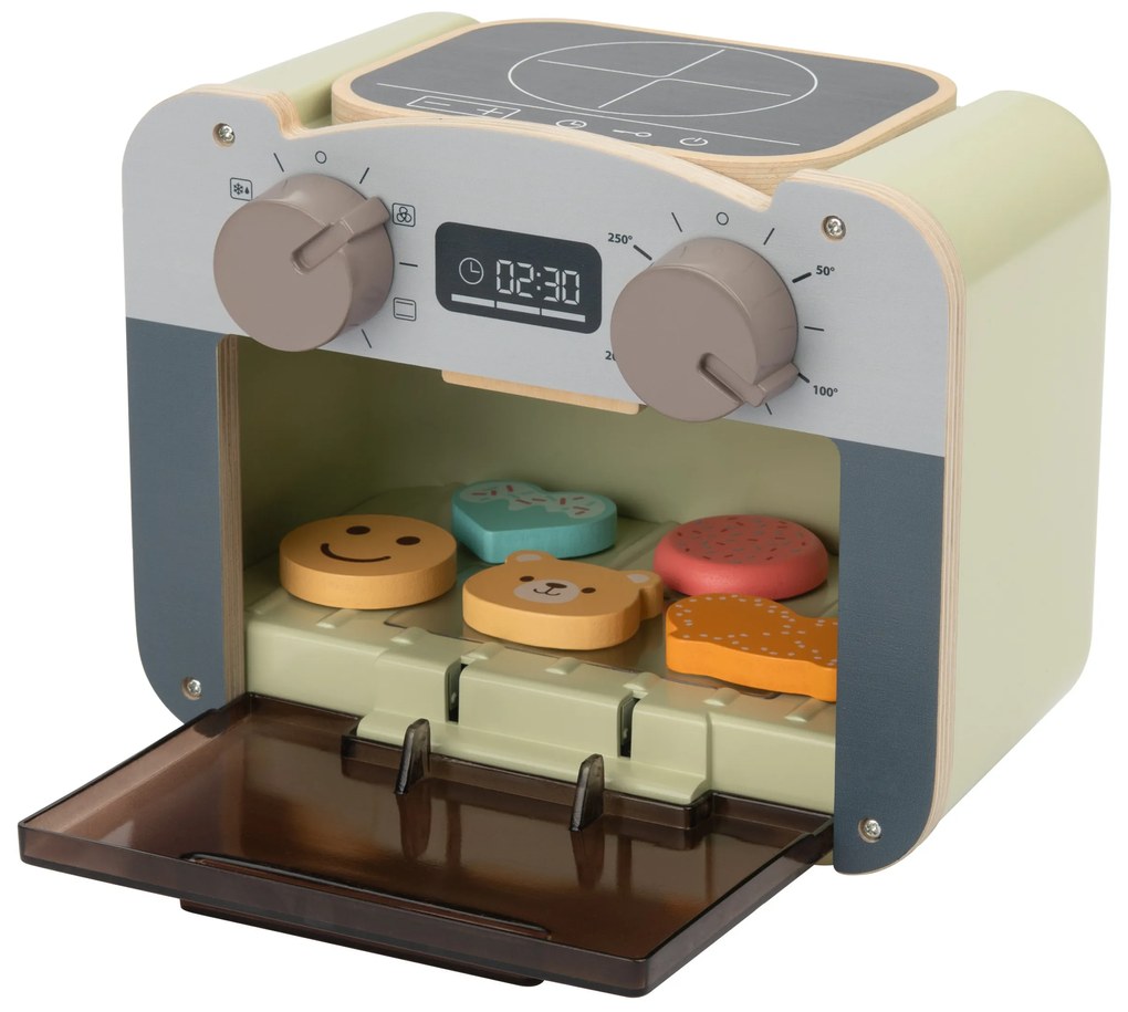 lupilu® Drevené kuchynské príslušenstvo na hranie (mikrovlnná rúra) (100394128)