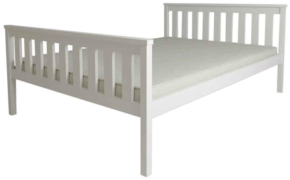 Posteľ KALEA 90 x 200 cm, biela Rošt: S lamelovým roštom, Matrac: Matrac Deluxe 10 cm