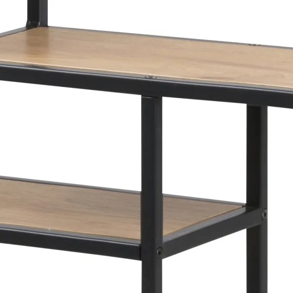 Nástenná polica SARON dub/čierna