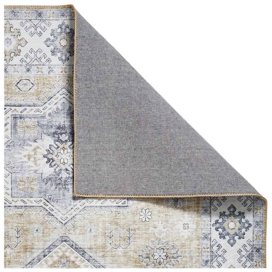 Sivý/béžový koberec behúň 225x60 cm Topaz - Think Rugs