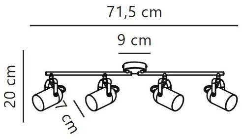 Nordlux - Bodové svietidlo LOTUS 4xE14/40W/230V