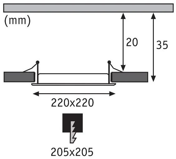 Paulmann 92066 - LED/18W IP44 Kúpeľňové podhľadové svietidlo 230V