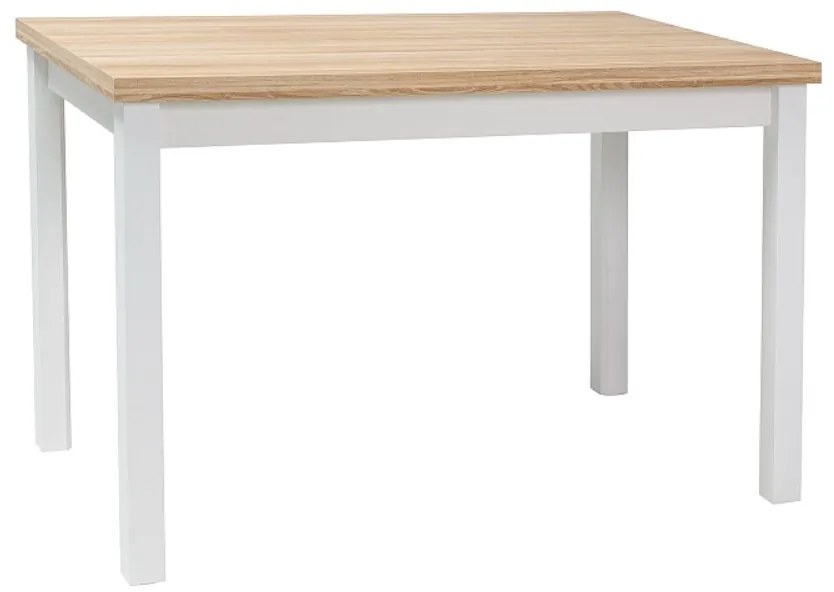 Jedálenský stôl ADAM | 120 x 68 cm Farba: dub / biely mat