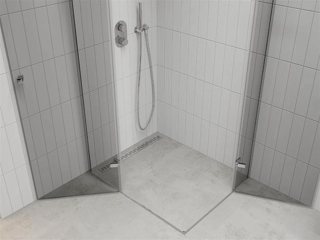 Mexen Roma Duo, sprchovací kút 100 (dvere) x 80 (dvere) cm, 6mm číre sklo, chrómový profil, 854-100-080-02-00