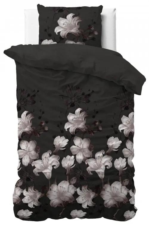 Sleeptime Obliečky Tmavý kvet Čierny 200x220, 60x70cm