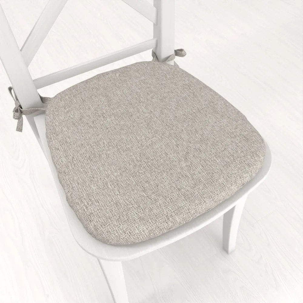 Biante Oblý podsedák BKT-552 Prírodná režná - 39x37x3 cm