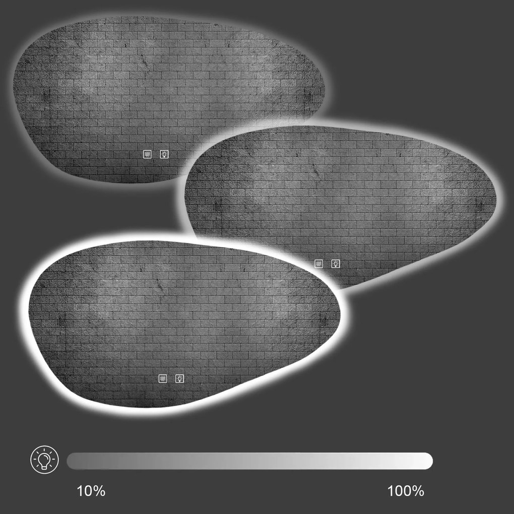 Tutumi Rea Cloud A, LED kúpeľňové zrkadlo 100x60cm P11386, HOM-05500