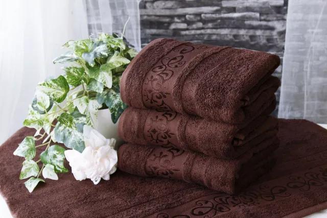 XPOSE ® Bambusový ručník CATANIA - čokoládová 50x90 cm